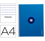 Cuaderno espiral a4 micro antartik tapa forrada80h 90 gr horizontal 1 banda 4 taladros color azul oscuro
