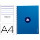 Cuaderno espiral a4 micro antartik tapa forrada80h 90 gr horizontal 1 banda 4 taladros color azul oscuro