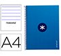 Cuaderno espiral a4 micro antartik tapa forrada80h 90 gr horizontal 1 banda 4 taladros color azul oscuro