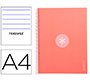 Cuaderno espiral a4 micro antartik tapa forrada80h 90 gr horizontal 1 banda 4 taladros color rosa claro