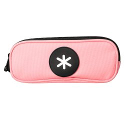 Estuche portatodo antartik doble cremallera color coral 210x60x80 mm