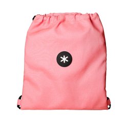 Mochila saco plano antartik bolsillo interior con cremallera color coral 350x400 mm