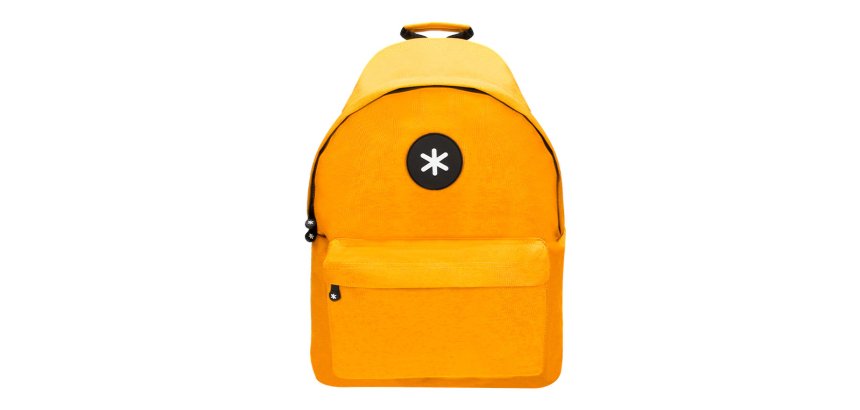 Mochila antartik con asa y bolsillos con cremallera color mostaza 310x160x410 mm