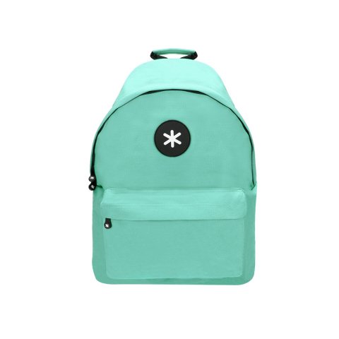 Mochila antartik con asa y bolsillos con cremallera color verde menta 310x160x410 mm
