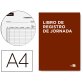 Libro liderpapel registro de jornada empleados a4 10 empleados mes pagina papel blanco 90 g