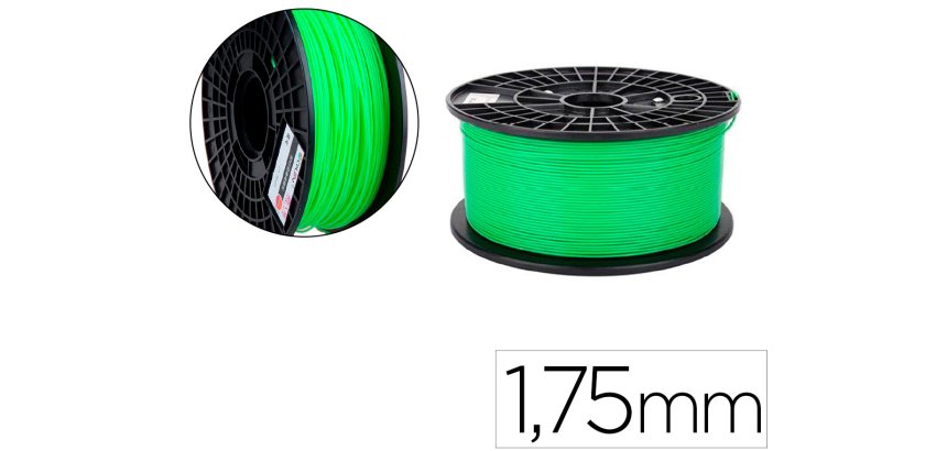 Filamento 3d colido pla luminoso 1,75 mm 1 kg verde