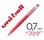Rotulador uni-ball roller uf-222 tinta gel borrable 0,7 mm rojo