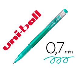 Rotulador uni-ball roller uf-222 tinta gel borrable 0,7 mm verde