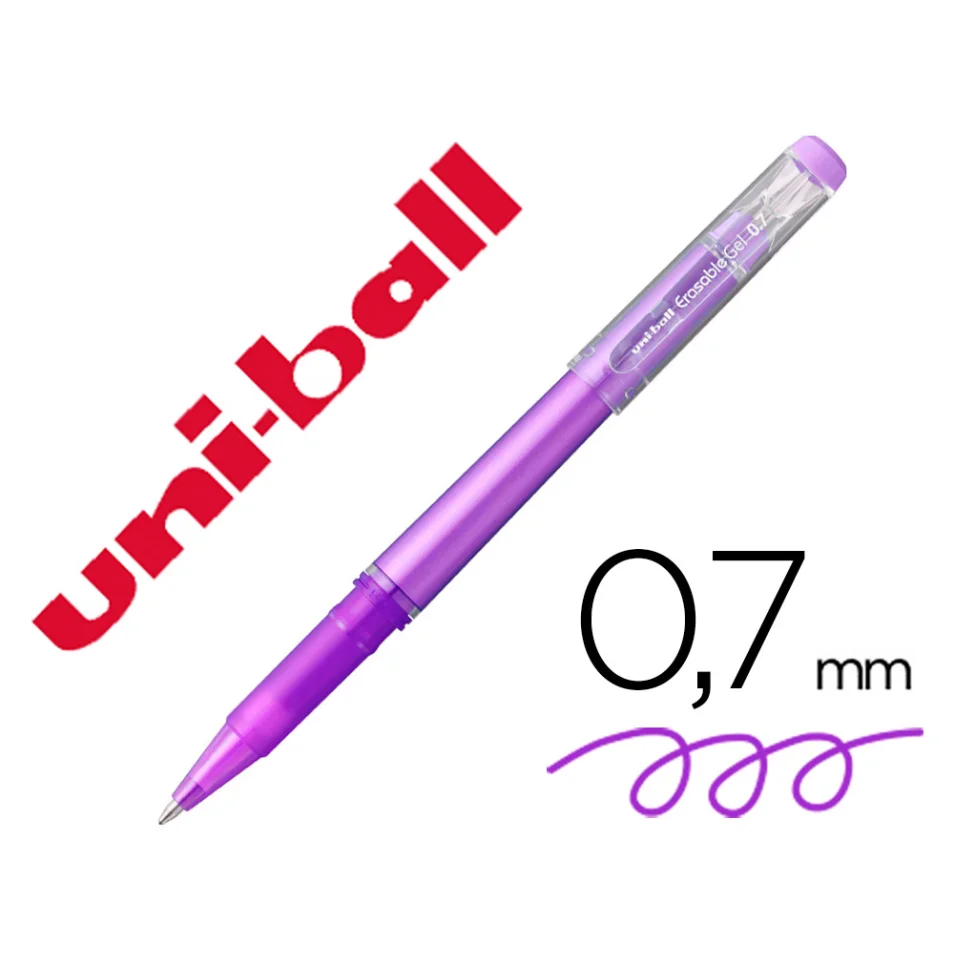 Rotulador uni-ball roller uf-222 tinta gel borrable 0,7 mm rojo en