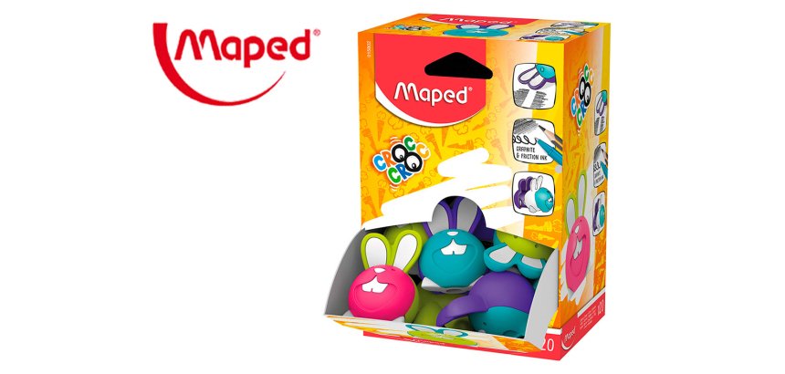 Goma de borrar maped croc croc duo conejo colores surtidos