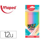 Lapices de colores maped color peps caja de 12 colores pastel surtidos