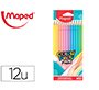 Lapices de colores maped color peps caja de 12 colores pastel surtidos
