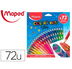 Lapices de colores maped color peps star caja de 72 colores surtidos