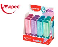 Rotulador maped fluorescente peps pastel con glitter colores surtidos
