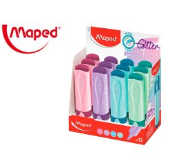 Rotulador maped fluorescente peps pastel con glitter colores surtidos