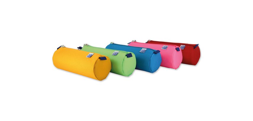 Bolso escolar portatodo oxford modelo kangoo kids redondo grande colores surtidos 220x70x90 mm