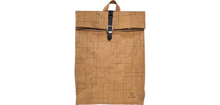 Mochila para portátil imitación cuero vegetal 360x100x450 mm Exacompta