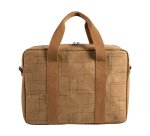 Maletín para portátil 14''origen vegetal para ordenador  ETERNECO® - Diseños geométricos marrones