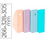 Revistero Exacompta Aquarel Mag-Cube set de 4 unidades colores pastel 266x328x305 mm
