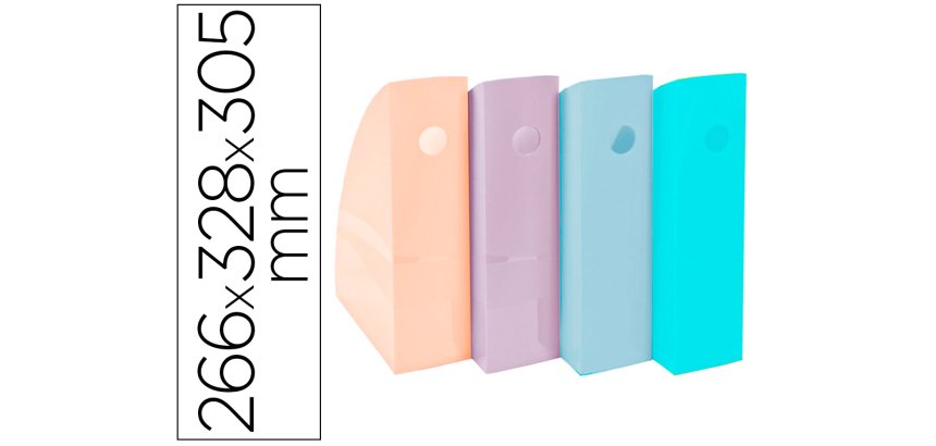 Revistero Exacompta Aquarel Mag-Cube set de 4 unidades colores pastel 266x328x305 mm