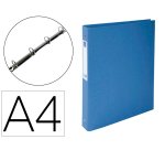 Carpeta de 4 anillas 30 mm redondas exacompta clean safe din a4 carton forrado azul