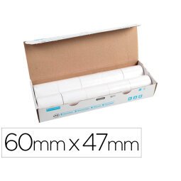 Papel térmico Exacompta 60 x Ø 47 x 12 mm 55g 25m 1 copia SBPA FSC 40902E con impresión en reverso FSC