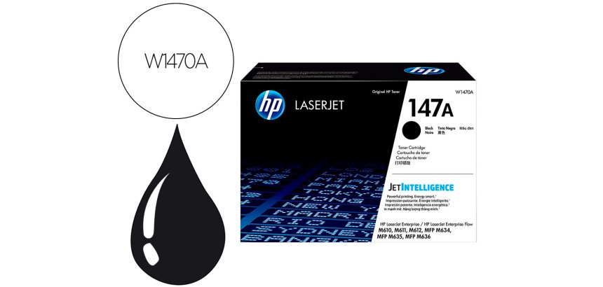 HP LaserJet 147A / W1470A Tóner Original Negro (10500 páginas)