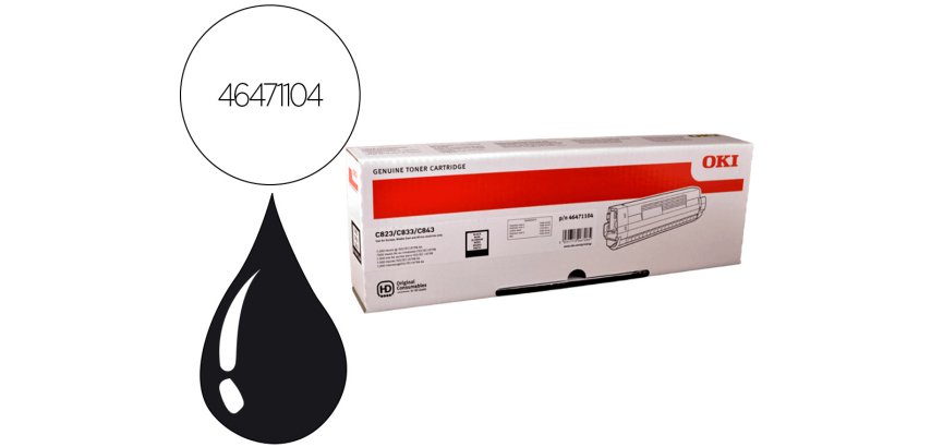 Toner oki laser 46471104 negro 7000 paginas