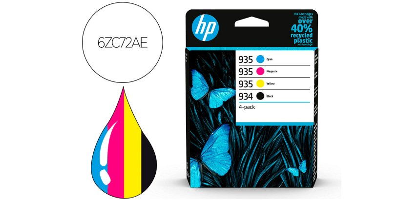 Ink-jet hp 934/935 y 6zc72ae multi pack negro/cian/magenta/amarillo