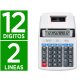 Calculadora liderpapel impresora pantalla papel 57 mm 12 digitos impresion bicolor blanca 235x155x62 mm