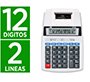 Calculadora liderpapel impresora pantalla papel 57 mm 12 digitos impresion bicolor blanca 235x155x62 mm