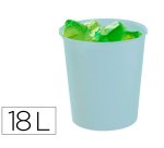 Papelera plastico archivo 2000 ecogreen 100% reciclada 18 litros color azul pastel 290x310 mm