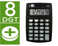 Calculadora liderpapel bolsillo xf01 8 digitos pilas color negro 99x64x9 mm