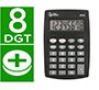 Calculadora liderpapel bolsillo xf01 8 digitos pilas color negro 99x64x9 mm