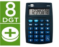 Calculadora liderpapel bolsillo xf02 8 digitos pilas color azul 99x64x9 mm