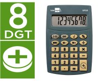 Calculadora liderpapel bolsillo xf03 8 digitos pilas color gris 99x64x9 mm