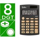 Calculadora liderpapel bolsillo xf05 8 digitos solar y pilas color negro 98x62x8 mm