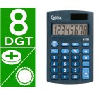 Calculadora liderpapel bolsillo xf06 8 digitos solar y pilas color azul 98x62x8 mm