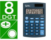 Calculadora liderpapel bolsillo xf06 8 digitos solar y pilas color azul 98x62x8 mm