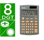 Calculadora liderpapel bolsillo xf07 8 digitos solar y pilas color gris 98x62x8 mm