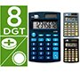 Calculadora liderpapel expositor 16 unidades colores bolsillo xf08 8 digitos solar y pilas 98x62x8 mm