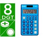 Calculadora liderpapel bolsillo xf09 8 digitos solar y pilas color azul 115x65x8 mm