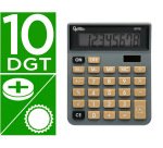 Calculadora liderpapel sobremesa xf18 8 digitos solar y pilas color gris 127x105x24 mm