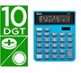 Calculadora liderpapel sobremesa xf21 10 digitos solar y pilas color azul 127x105x24 mm