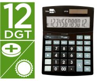 Calculadora liderpapel sobremesa xf30 12 digitos tasas solar y pilas color negro 190x140x30 mm