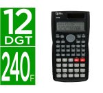 Calculadora liderpapel cientifica xf33 12 digitos 240 funciones con tapa solar y pilas color negro 156x85x20