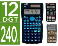 Calculadora liderpapel cientif ica xf35 240 funciones con tapa solar y pilas expositor de 10 unidades colores surtidos