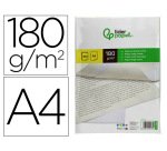 Papel verjurado liderpapel a4 180g/m2 crema paquete de 100 hojas