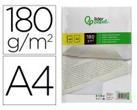 Papel verjurado liderpapel din a4 180g/m2 crema paquete de 100 hojas
