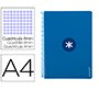 Cuaderno espiral a4 antartik tapa dura 80h 90gr cuadro 4mm con margen color azul oscuro